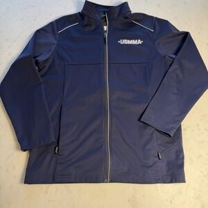 USMMA U.S. Merchant Marine Academy Core365 Soft Shell Jacket Men's L Navy Zip